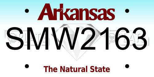 SMW2163 Arkansas License Plate