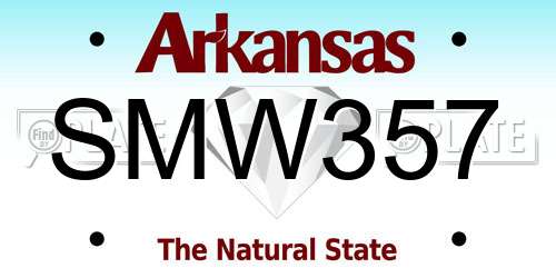 SMW357 Arkansas License Plate