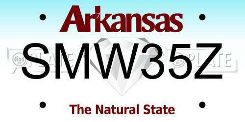 SMW35Z Arkansas License Plate