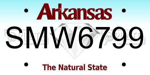 SMW6799 Arkansas License Plate
