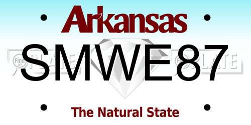 SMWE87 Arkansas License Plate