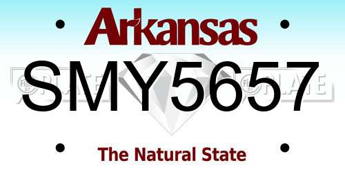 SMY5657 Arkansas License Plate