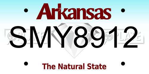 SMY8912 Arkansas License Plate