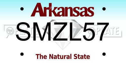 SMZL57 Arkansas License Plate