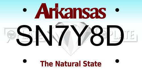 SN7Y8D Arkansas License Plate
