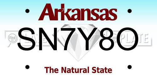 SN7Y8O Arkansas License Plate