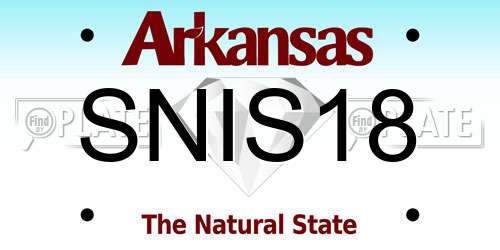 SNIS18 Arkansas License Plate