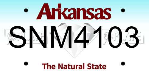 SNM4103 Arkansas License Plate