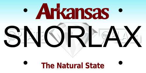 SNORLAX Arkansas License Plate