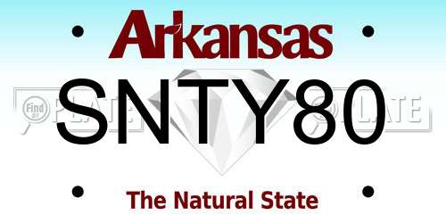 SNTY80 Arkansas License Plate