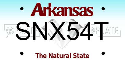 SNX54T Arkansas License Plate
