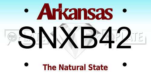 SNXB42 Arkansas License Plate