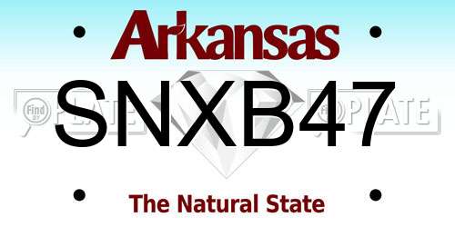 SNXB47 Arkansas License Plate