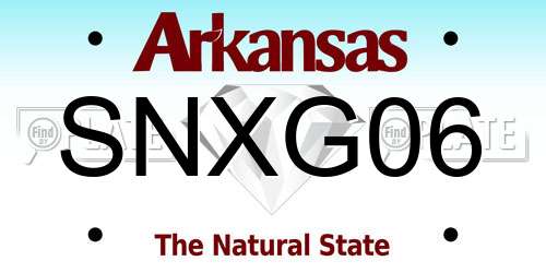 SNXG06 Arkansas License Plate