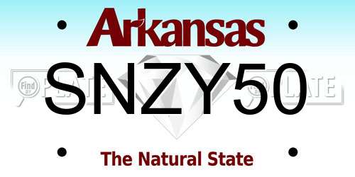 SNZY50 Arkansas License Plate