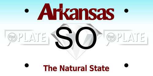 SO Arkansas License Plate