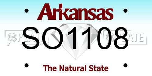 SO1108 Arkansas License Plate
