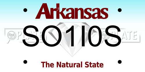 SO1I0S Arkansas License Plate
