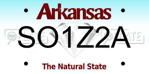 SO1Z2A Arkansas License Plate
