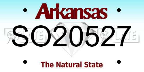 SO20527 Arkansas License Plate