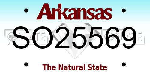 SO25569 Arkansas License Plate