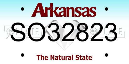 SO32823 Arkansas License Plate
