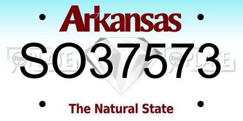 SO37573 Arkansas License Plate