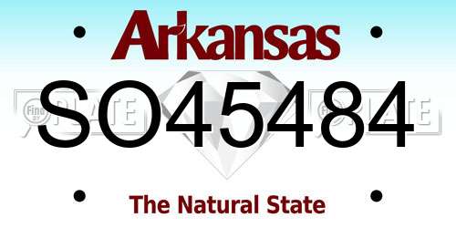 SO45484 Arkansas License Plate