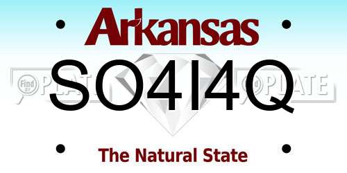 SO4I4Q Arkansas License Plate