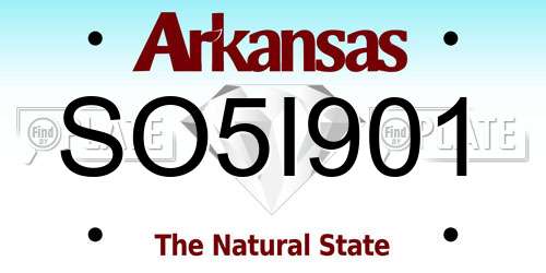 SO5I901 Arkansas License Plate