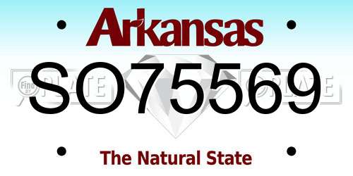 SO75569 Arkansas License Plate