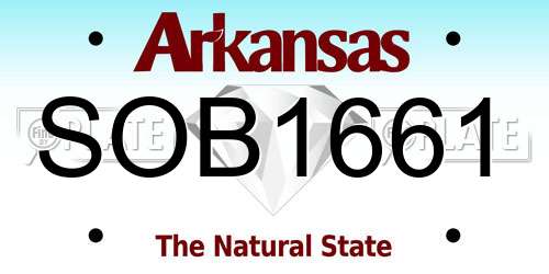 SOB1661 Arkansas License Plate