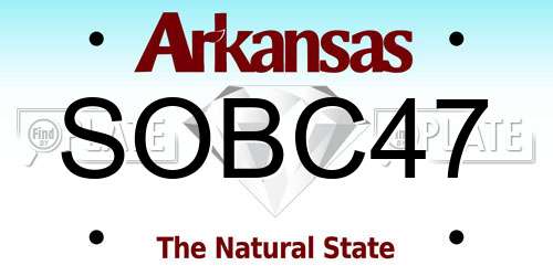 SOBC47 Arkansas License Plate