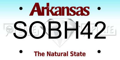 SOBH42 Arkansas License Plate