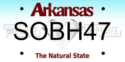 SOBH47 Arkansas License Plate