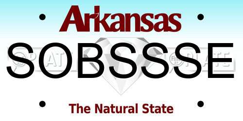 SOBSSSE Arkansas License Plate