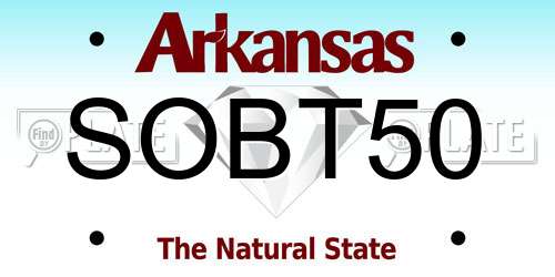 SOBT50 Arkansas License Plate