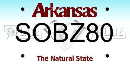 SOBZ80 Arkansas License Plate