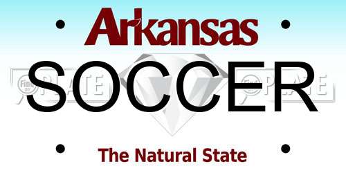SOCCER Arkansas License Plate