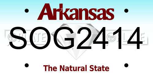 SOG2414 Arkansas License Plate