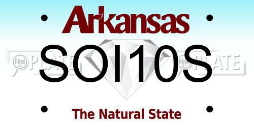 SOI10S Arkansas License Plate