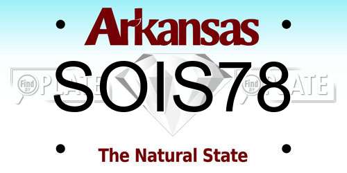 SOIS78 Arkansas License Plate