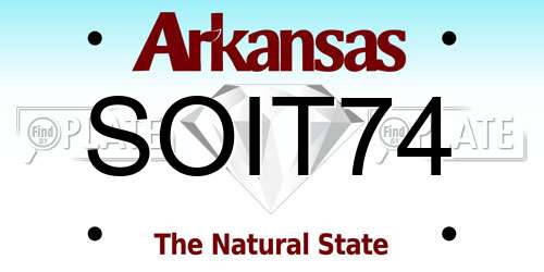 SOIT74 Arkansas License Plate