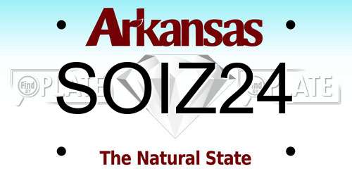 SOIZ24 Arkansas License Plate