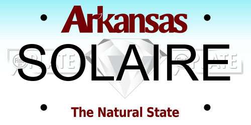 SOLAIRE Arkansas License Plate