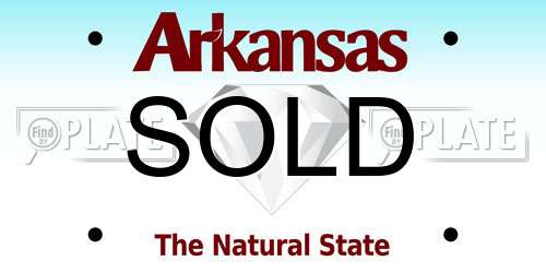 SOLD Arkansas License Plate