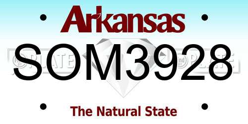 SOM3928 Arkansas License Plate