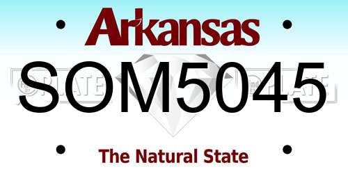 SOM5045 Arkansas License Plate