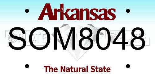 SOM8048 Arkansas License Plate