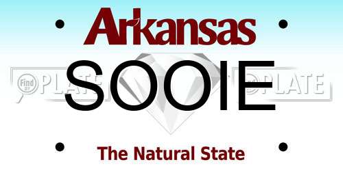 SOOIE Arkansas License Plate